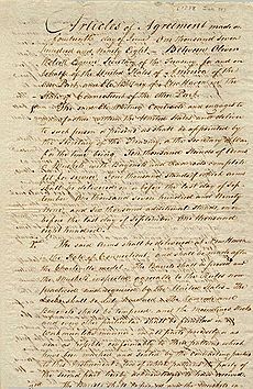Archivo:Eli Whitney's first contract as a gunfounder signed by Oliver Ellsworth 1786