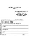 George Plimpton's Business Card (The Paris Review)