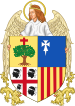 Archivo:Historic Coat of Arms of Aragon Angel Supporter Version