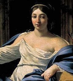 Muse Polyhymnia, of Eloquence, by Simon Vouet (cropped)