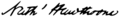 Nathaniel Hawthorne signature