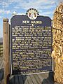 New Madrid historical marker overlooking the Mississippi River at the New Madrid Water Route in New Madrid, Missouri (7009d183-e2a6-4534-b2af-b88ea6436c27)