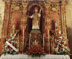 Archivo:Ofrenda floral de la Asociación de fieles San Fandila martir año 2020
