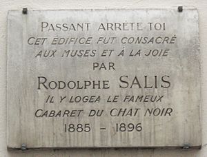 Archivo:Plaque Rodolphe Salis, 12 rue Victor-Massé, Paris 9