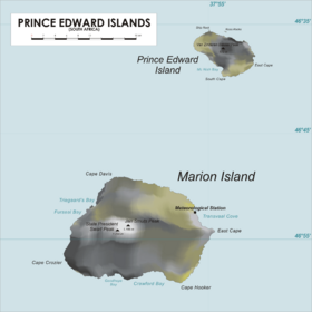 Mapa de las islas del Príncipe Eduardo