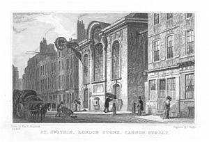 Archivo:St Swithins London Stone church 1831