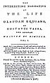 The interresting narrative of the life of Olaudah Equiano
