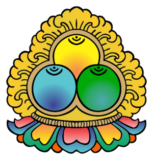 Archivo:Three Jewels symbol colour