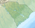 USA South Carolina relief location map