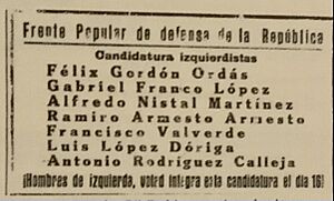 Archivo:Wahlwerbung in der Zeitung La Democracia