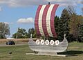 Wausa, Nebraska welcome sign S