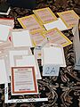 "TOP SECRET SCI" (Top Secret Sensitive Compartmented Information) cover sheets - from, Classified intelligence material found during search of Mar-a-Lago (cropped)