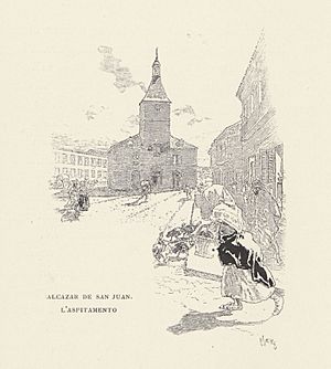 Archivo:1901, Au pays de Don Quichotte, Alcazar de San Juan, L'aspitamento, Vierge