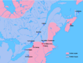 Carte Guerre de 7 ans Amérique du nord