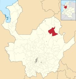 Zaragoza ubicada en Antioquia
