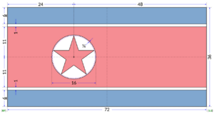 Archivo:Flag of North Korea (construction sheet)