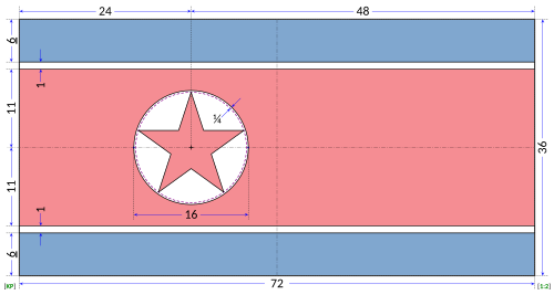 Flag of North Korea (construction sheet).svg