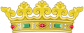 Heraldic Royal Crown of Portugal - Opened