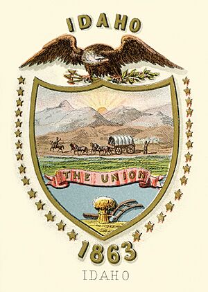 Archivo:Idaho territory coat of arms (illustrated, 1876)
