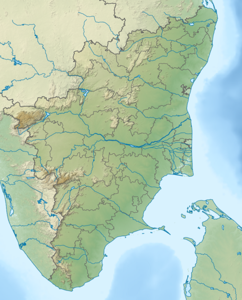 India Tamil Nadu relief map