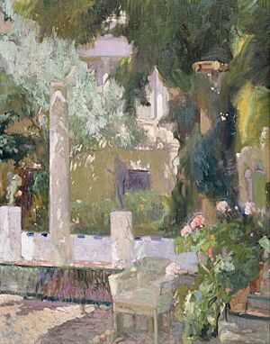Archivo:Joaquín Sorolla y Bastida - The Gardens at the Sorolla Family House - Google Art Project