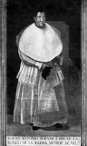 Juan Antonio Mayans (1718– 1801), retrato como canónigo de la iglesia metropolitana de Valencia.jpg