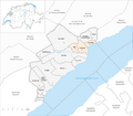 Karte Bezirk Boudry Gemeindeveraenderungen 2013