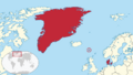 Kingdom of Denmark in its region (special marker)