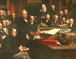 Archivo:Lord-Palmerston-Addressing-The-House-Of-Commons-During-The-Debates-On-The-Treaty-Of-France-In-February-1860,-1863
