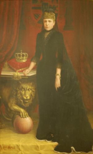 Archivo:Manuel Laredo (1887) retrato de la reina María Cristina de Habsburgo-Lorena