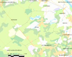 Map commune FR insee code 33012.png