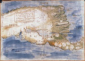 Archivo:Mapa de lo principal de la Provincia de Nicaragua, su Laguna, y desagüe de ella, por el Río de San Juan, Poblasones sic de los enemigos Zambos e yngleses en Puntagorda y Mosquitos, y las costas y parajes, adonde hazen daños y prezas