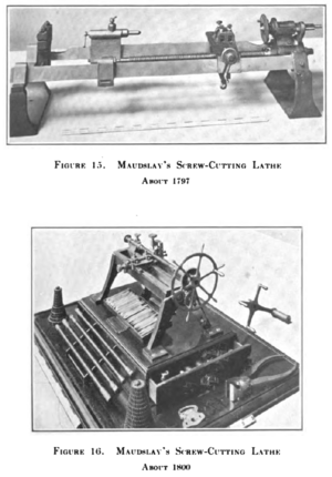 Archivo:Maudslay screw-cutting lathes of circa 1797 and 1800