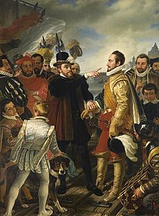 Archivo:Philip II of Spain berating William the Silent Prince of Orange by Cornelis Kruseman