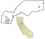 Placer County California Incorporated and Unincorporated areas Sunnyside-Tahoe City Highlighted.svg