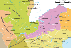 Archivo:Römische Provinzen im Alpenraum ca 14 n Chr