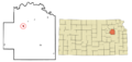 Wabaunsee County Kansas Incorporated and Unincorporated areas Alma Highlighted