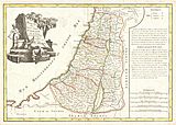 1770 Bonne Map of Israel showing the Twelve Tribes - Geographicus - Israel-bonne-1770