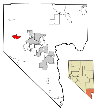 Clark County Nevada Incorporated Areas Mount Charleston highlighted.svg
