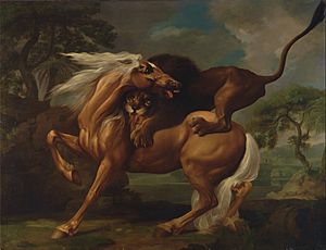 Archivo:George Stubbs - A Lion Attacking a Horse - Google Art Project