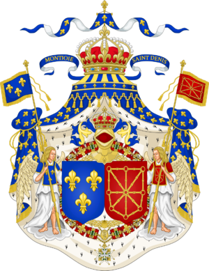 Archivo:Grand Royal Coat of Arms of France & Navarre (1)