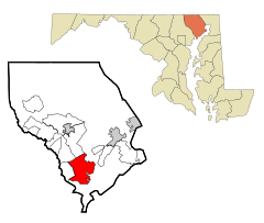 Harford County Maryland Incorporated and Unincorporated areas Edgewood Highlighted.svg