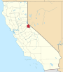Mapa de California con la ubicación del condado de Alpine