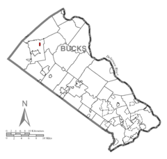Map of Richlandtown, Bucks County, Pennsylvania Highlighted.png