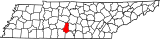 Map of Tennessee highlighting Marshall County.svg