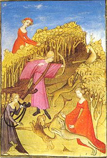 Archivo:Medieval women hunting
