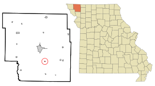 Nodaway County Missouri Incorporated and Unincorporated areas Arkoe Highlighted.svg