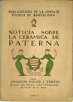 Archivo:Portada del llibre Noticia sobre la ceramica de Paterna