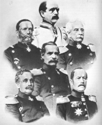 Archivo:Prussian military leaders in Sadowa