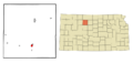 Rooks County Kansas Incorporated and Unincorporated areas Plainville Highlighted
